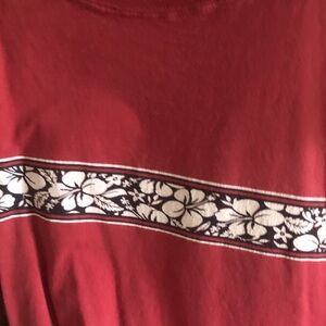Red Floral Stripe Tee